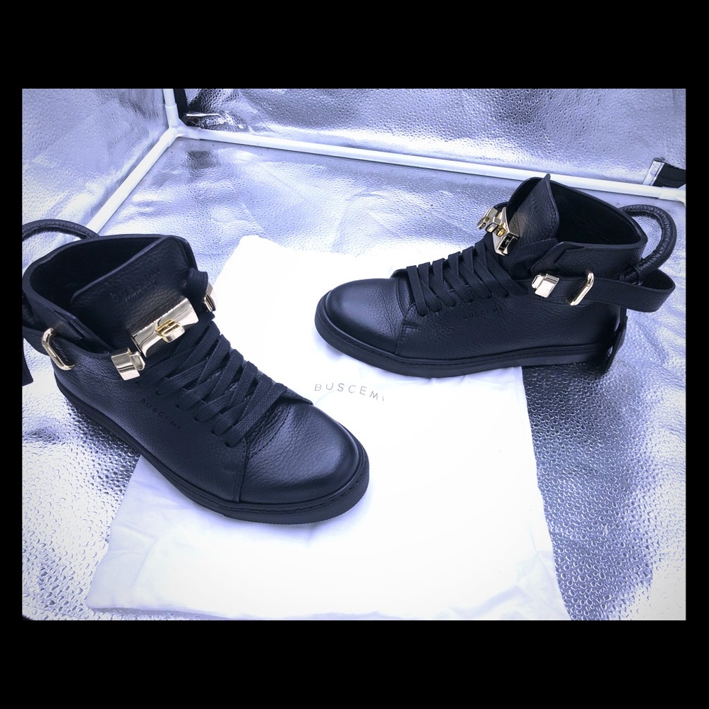 💯% Authentic Used Buscemi  High-Top Leather
